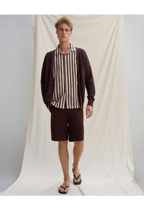 Bermuda Para Hombre Regular Largo Color Café Marca Seven Seven #45100720