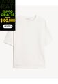 Camiseta Oversize Texturizada  Para Hombre Blanco Seven Seven de Seven Seven