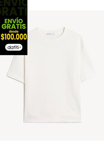 Camiseta Oversize Texturizada  Para Hombre Blanco Seven Seven Seven Seven