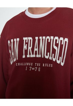 Buzo Para Hombre Cuello Redondo Color Vino Marca Seven Seven #45060636