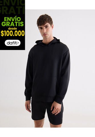 Hoodie Deportivo  Para Hombre Negro Seven Seven Seven Seven