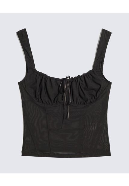 Camiseta Para Mujer Manga Sisa Cuello V Color Negro Marca Seven Seven #28096296