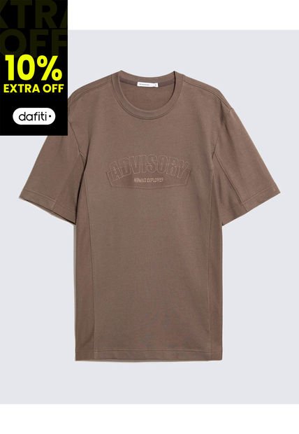 Camiseta Para Hombre Manga Corta Cuello Redondo Color Taupe Marca Seven Seven #45092705