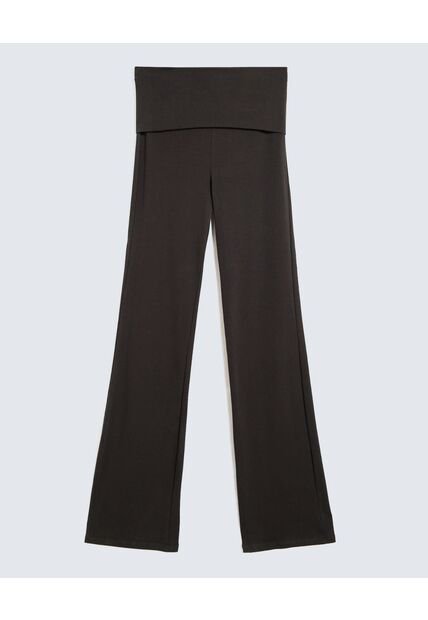 Pantalón Flare Tiro Alto  Para Mujer Gris Seven Seven