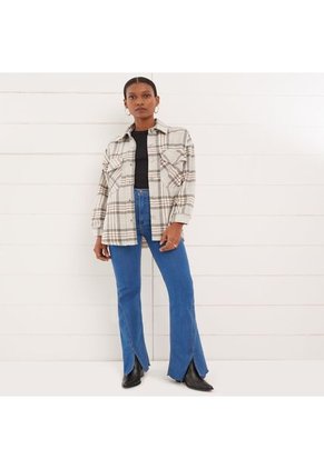 Jean Para Mujer Flare Color Azul Medio Marca Seven Seven #28160717