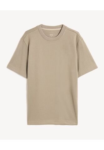 Camiseta Regular Texturizada  Para Hombre Verde Seven Seven Seven Seven