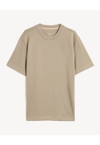 Camiseta Regular Texturizada  Para Hombre Verde Seven Seven