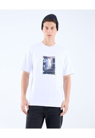 Camiseta Para Hombre Manga Corta Color Hueso Marca Seven Seven #45092593 Seven Seven