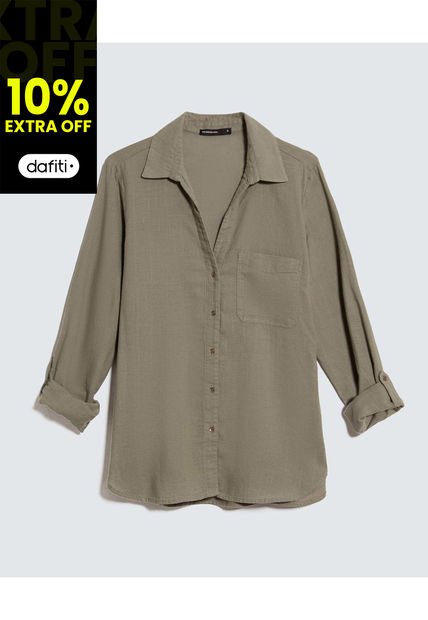 Blusa Para Mujer Manga Larga Color Verde Marca Seven Seven #28124019