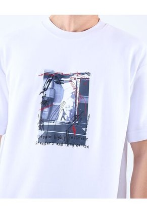 Camiseta Para Hombre Manga Corta Color Hueso Marca Seven Seven #45092593