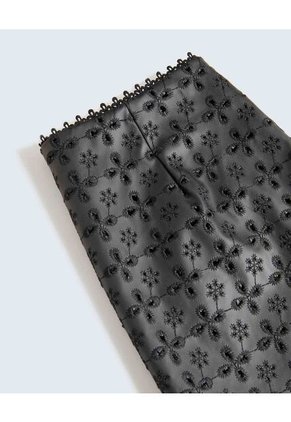 Mini Falda En Pu  Para Mujer Negro Seven Seven