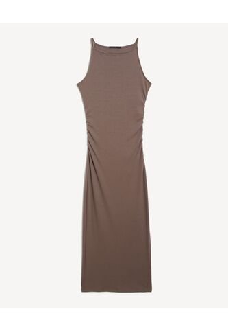 Vestido Largo Cuello Halter  Para Mujer Taupe Seven Seven Seven Seven