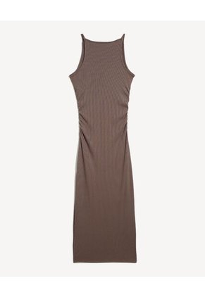 Vestido Largo Cuello Halter  Para Mujer Taupe Seven Seven