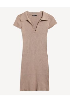 Vestido Para Mujer M/C Corto Color Taupe Marca Seven Seven #28171438