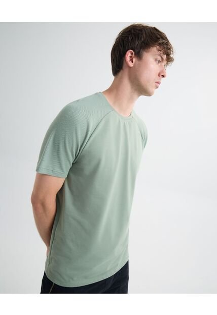 Camiseta Para Hombre Manga Corta Cuello Redondo Color Verde Oliva Marca Seven Seven #45092667