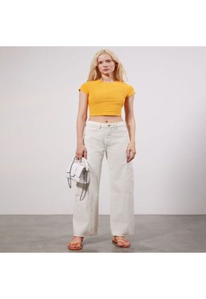 Camiseta Para Mujer Manga Corta Color Naranja Marca Seven Seven #28095676