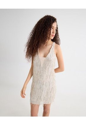 Vestido Para Mujer M/Sisa Corto Color Marfil Marca Seven Seven #28171460