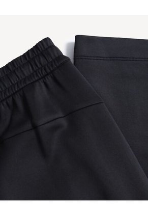 Pantalón Recto Con Cordón Para Hombre Negro Seven Seven