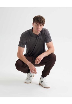 Polo Para Hombre Cuello Mao  Color Gris  Marca Seven Seven #45110883