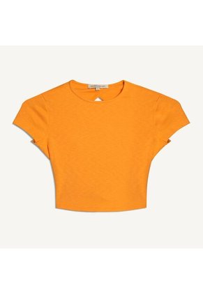 Camiseta Para Mujer Manga Corta Color Naranja Marca Seven Seven #28095676