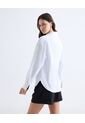 Camisa Clásica Manga Larga  Para Mujer Blanco Seven Seven de Seven Seven