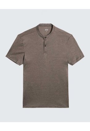 Polo Para Hombre Cuello Mao  Color Gris  Marca Seven Seven #45110883