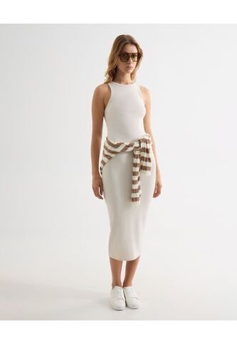 Vestido Para Mujer M/Sisa Largo Color Marfil Marca Seven Seven #28171425 Seven Seven