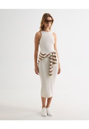 Vestido Para Mujer M/Sisa Largo Color Marfil Marca Seven Seven #28171425