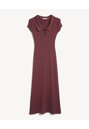 Vestido Para Mujer M/C Largo Color Vino Marca Seven Seven #28171436