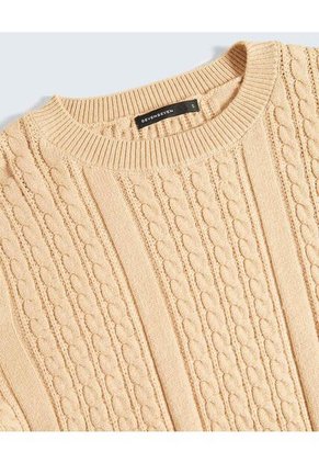 Saco Para Mujer Cuello Redondo Color Arena Marca Seven Seven #28330662