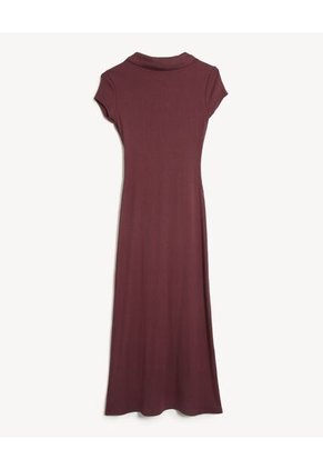 Vestido Para Mujer M/C Largo Color Vino Marca Seven Seven #28171436