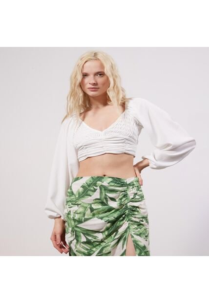 Camiseta Para Mujer Manga Larga Color Marfil Marca Seven Seven #28095679