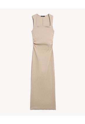 Vestido Para Mujer M/Sisa Medio Color Beige Marca Seven Seven #28171482