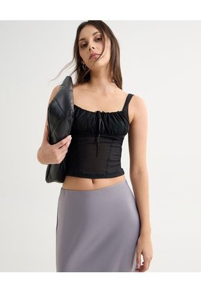 Camiseta Para Mujer Manga Sisa Cuello V Color Negro Marca Seven Seven #28096296