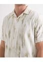 Camisa Resort Estampada Con Textura  Para Hombre Blanco Seven Seven de Seven Seven