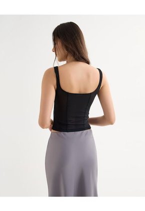 Camiseta Para Mujer Manga Sisa Cuello V Color Negro Marca Seven Seven #28096296