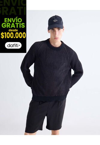 Saco Binado  Para Hombre Negro Seven Seven Seven Seven