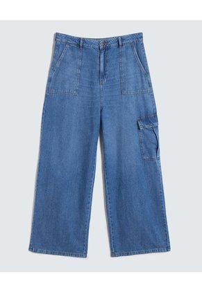 Jean Para Mujer Cargo Color Azul Medio Marca Seven Seven #28160859