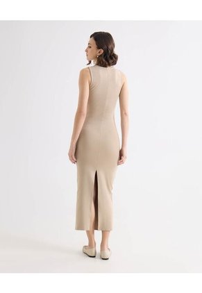 Vestido Para Mujer M/Sisa Medio Color Beige Marca Seven Seven #28171482