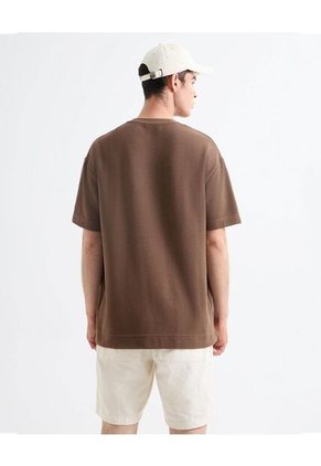 Camiseta Para Hombre Manga Corta Color Cafe Oscuro Marca Seven Seven #45092635