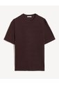 Camiseta Silueta Ajustada Textura Rib  Para Hombre Café Seven Seven de Seven Seven