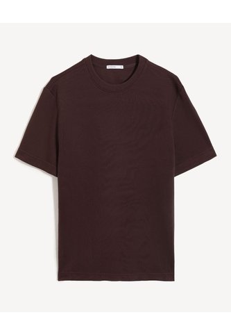 Camiseta Silueta Ajustada Textura Rib  Para Hombre Café Seven Seven Seven Seven