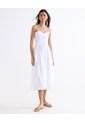 Vestido Midi Con Nido De Abeja  Para Mujer Blanco Seven Seven de Seven Seven