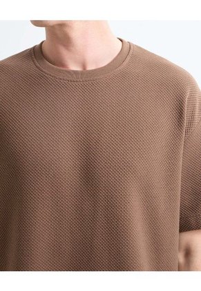 Camiseta Para Hombre Manga Corta Color Cafe Oscuro Marca Seven Seven #45092635