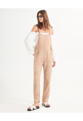 Enterizo Para Mujer Manga Sisa Color Taupe Marca Seven Seven #28320429 Seven Seven