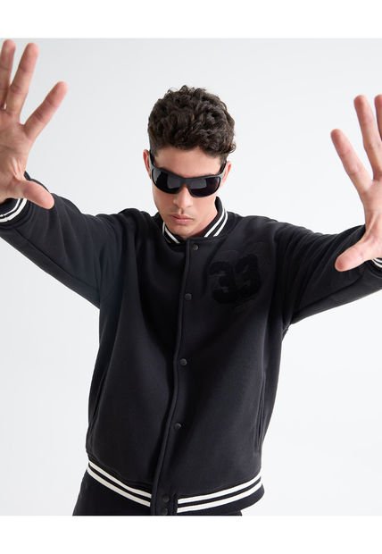 Chaqueta Para Hombre Bomber Color Negro Marca Seven Seven #45080457