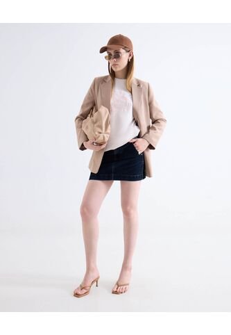 Falda Mini En Denim Oscuro  Para Mujer Negro Seven Seven Seven Seven