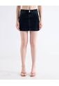 Falda Mini En Denim Oscuro  Para Mujer Negro Seven Seven de Seven Seven