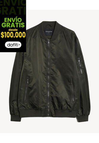 Chaqueta Bomber Con Cremallera  Para Hombre Café Seven Seven Seven Seven