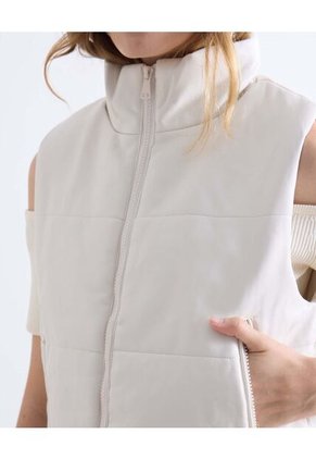 Chaleco  Para Mujer Plano Color Marfil Marca Seven Seven #28250156